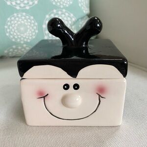 Bumble Bee Ceramic Trinket Jewelry Box Happy Whimsical Nursery Decor
